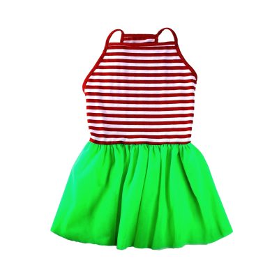 Midlee Christmas Stripe Tutu Large Dog Dress