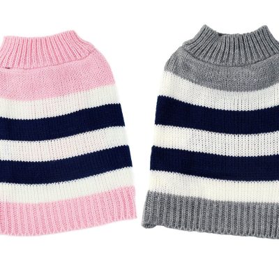 Midlee Striped Colorblock Dog Sweater