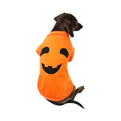 Midlee Pumpkin Face Dog Shirt Costume